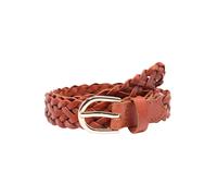 PIECES PCAVERY LEATHER BRAIDED SLIM BELT NOOS, Ceinture Femme, Marron (Cognac), 85 cm