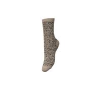 PIECES Chaussettes longues AOP Noos à paillettes pour femme, Gris taupe/détail : noir, taille unique