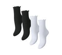 PIECES Chaussettes 'PCAfia' noir / blanc, Taille 36-41