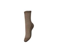 PIECES Pcsebby Chaussettes pailletées Noos, Morel/Rayures : Gris Taupe, Taille Unique Femme