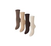 PIECES Chaussettes 'PCSebby' beige clair / marron / brun foncé / blanc, Taille 36-41