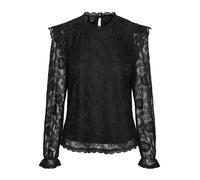 Chemise femmes Pieces PCOLLINE LS LACE TOP NOOS BC Noir EU XS