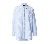 PIECES Chemisier 'PCMELIA' bleu / blanc, Taille XL