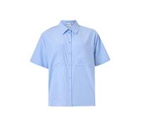 PIECES Chemisier 'PCMELIA' bleu clair / blanc, Taille L