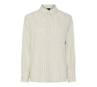 Pieces Pia Loose Fit Long Sleeve Shirt Beige L Femme