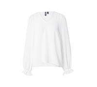 PIECES Pctiffany LS Haut col en V Noos BC Chemisier à Manches Longues, Cloud Dancer, S Femme