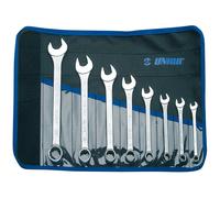 Union 125/1CT-Juego de llaves combinadas cortas, en Bolsa enrollable-8-22/8