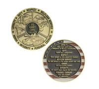 Pièces Commémoratives De La Seconde Guerre Mondiale, Pièces De Collection De La Médaille De La Paix Plaquées Cuivre, Médaille De Défi des Valeurs Fondamentales De L'Armée Américaine