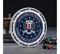 Pièces Commémoratives du Ministère De La Justice du Federal Bureau of Investigation, Pièces Souvenirs, Plaquées Or/Argent, Cadeaux De Collection