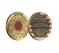 Pièces Commémoratives Pièce Souvenir Plaquée Cuivre Corps des Marines des États-Unis Valeurs Fondamentales Honneur Courage Engagement Collection Cadeaux