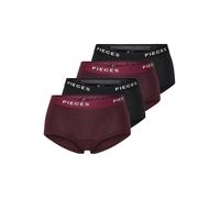 PIECES Culotte aubergine / noir / blanc, Taille M