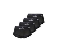 Pieces PCLOGO Lady 4 Pack Solid Noos BC Caleçon Boxeur, Noir, L Femme