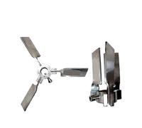 Pièces d'agitateur pneumatique-agitateur à palette à hélice pliante à 3 feuilles for le mélange de peinture, 1 pièce(OD300mmxID12mm)