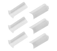 Pièces d'angle décoratives pour base murale de 10 cm - Garniture intérieure et extérieure - Blanc (L x l)