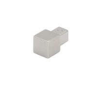Pièces d'angle pour profilé carré en aluminium titane brillant/brossé (H= 10 mm)