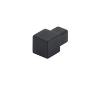 Pièces d'angle profilé carré en aluminium noir (H= 7mm, 2pcs)