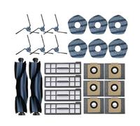 Pièces D'aspirateur,Compatible pour Eufy, X10 Pro,Compatible pour Omni, Rouleau, Brosse Latérale, Filtre, Chiffon, Tampons, Sac À Poussière(24pcs 1set)
