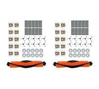 Pièces d'aspirateur compatibles avec Xiaomi M40 D110CN: ensemble de 2 rouleaux principaux, brosse latérale, filtre HEPA, chiffon de nettoyage et sacs à poussière