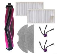 Pièces d'aspirateur pour Eureka E20 pour evo Plus y compris brosse en nylon, balayeuses latérales, filtre en mousse, chiffons en microfibre (A)