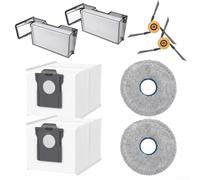 Pièces d'aspirateur pour robot Dreame X60 Max Ultra Complete, X60 Ultra, X60 Master avec filtres, serpillères, sacs à poussière, brosses latérales pour poils d'animaux (A)