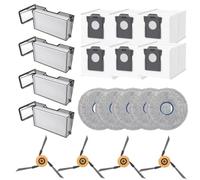 Pièces d'aspirateur pour robot Dreame X60 Max Ultra Complete, X60 Ultra, X60 Master avec filtres, serpillères, sacs à poussière, brosses latérales pour poils d'animaux (B)