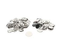 Pièces De Badge De Broche De Bouton En Métal, 100 Pièces De Bouton Arrière De Broche, Bouton De Clip Durable En Métal De Lissage Vierge Faisant des Fournitures Pour L'artisanat De Badge(50MM)