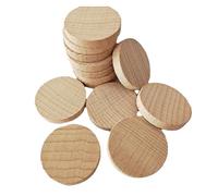 Pièces de bois inachevées, tranches, 50 pièces rondes en non fini, cercles découpés for projets d'art et d'artisanat, jeux société, ornements