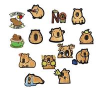 Pièces De Broderie Animale - Appliques Broderie Forme Capybara Décoratives,14 Pièces Appliques Vestimentaires Pour Amoureux Des Animaux Enseignants Parents Designers Mode Sacs À Dos Jeans