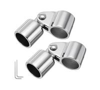 Pièces de capote marine | Accessoires de yacht - Kit de fixation en 2 pièces en acier inoxydable pour montage sur le capot, barres de support, tube rond, ferrures de plafond et rails latéraux