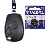 Pièces de Cas pour Renault Car Key Radio Distance avec 2 Boutons + Batterie Compatible avec Twingo II Clio III Kangoo II Mode IV maître du Vent