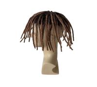 Pièces de cheveux humains indiens Dreadlocks toupet for hommes T2/30 couleur ombrée Base complète de la peau(7x10)