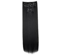 Pièces de cheveux pour les femmes Clips d'extension de cheveux, 6 pcs 24 pouces Clip dans l'extension de cheveux Pièces de cheveux longs pour les femmes, clip doux dans le style d'extensions de cheve