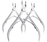 pièces de ciseaux à cuticules professionnels coupe-cuticules pointe en acier inoxydable coupe-ongles outils de soin des ongles, argent
