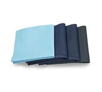 Pièces de Cuir - Chutes de Cuir, Découpes de Cuir, Pièces de Très Grande Taille, Haute Qualité, Cuir pour Couture, Trié, Textiles, Artisanat, Usinage, Couverture, 1Kg, Format A5, Bleu