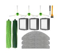 Pièces de filtre Hepa en tissu de vadrouille compatibles avec les accessoires d'aspirateur Irobot Roomba J5 / J5 + / I5 / I5 +, remplacement de la roue de la brosse latérale principale(Set16)
