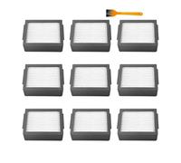 Pièces de filtre Hepa en tissu de vadrouille compatibles avec les accessoires d'aspirateur Irobot Roomba J5 / J5 + / I5 / I5 +, remplacement de la roue de la brosse latérale principale(Set4)
