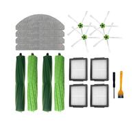 Pièces de filtre Hepa en tissu de vadrouille compatibles avec les accessoires d'aspirateur Irobot Roomba J5 / J5 + / I5 / I5 +, remplacement de la roue de la brosse latérale principale(Set25)