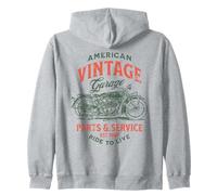 Pièces de Garage Vintage pour Moto - Design Vieilli Sweat à Capuche
