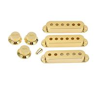 Pièces de Guitare électrique Interrupteurs de Guitare Jeu D'embouts 3Pcs Micro Guitare avec Chapeau de Bouton et Capuchon D'interrupteur Boutons de Couvercle de Ramassage de Guitare Doré pour Guitare
