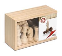 Pièces De Jeu D'échecs Moyennes En Bois Avec Couverture Transparente Cayro 615c