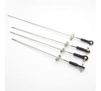 【Pièces de jouets télécommandes】 1 ensemble M2 rotule embout de biellette + ajusteur de bouchon de tringlerie + tige de poussée Servo for modèle de bateau marin de bateau RC - matériaux environnementa