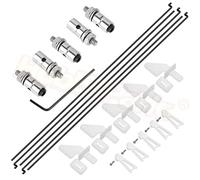 【Pièces de jouets télécommandes】 Cornes de commande d'avion RC 20x11mm + 1.2x21mm Chape + Connecteur de tringlerie Bouchon de liaison 1.3mm + 1.2x180mm Pièces de poussoirs de style Z en acier - matéri