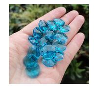 Pièces de lustre en perles octogonales en cristal de couleur, 100 pièces, brins de guirlande de prisme, accessoires en cristaux, pièces de rechange for lampe d'éclairage(Sky Blue)