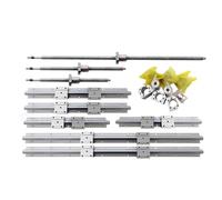 Pièces de machine à vis à billes à mouvement linéa Jeu de rails linéaires SBR16, 350mm 1300mm 1500mm, vis à billes SFU1605 BK12 BF12, Support DSG16H, boîtier d'écrou, coupleur 6.35x10mm