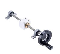 Pièces de machine à vis à billes à mouvement linéaire 1 jeu de vis mères T10 for imprimante 3D 300/400/500 mm 10 + écrou + support roulement KP000 + volant + boîtier(500mm)