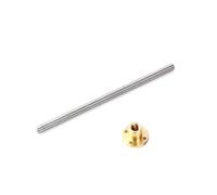 Pièces de machine à vis à billes avec écrou 1 vis à tête trapézoïdale T12 filetage 12 mm pas 12 mm avec écrou en laiton L = 150 mm-1000 mm(300mm)