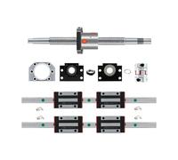 Pièces de machine à vis à billes avec écrou 2 guides linéaires HGR15 + 4 chariots à blocs HGH15CA + 1 kit de vis billes SFU1605(600mm)