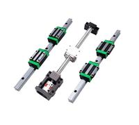 Pièces de machine à vis à billes avec écrou 2 Guides Linéaires HGR30 + Vis À Billes SFU3210 + 4 Blocs HGW30CC + Accouplement + BKBF25 + DSG32H(600mm)