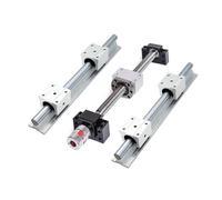 Pièces de machine à vis à billes avec écrou BKBF12 + vis à billes SFU1610 + DSG16H + couplage D25L30 + base moteur HM12-57 + SBR16 + 4 curseurs SBR16UU(300mm)