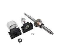 Pièces de machine à vis à billes avec écrou Extrémité de vis à billes SFU2005 SFU2010 700mm usinée avec BK15 BF15 + écrou simple + support d'écrou + couplage(SFU2005)